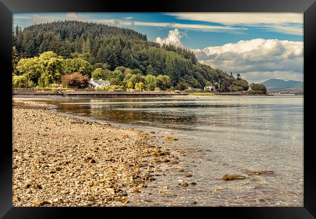 Dunoon Beach Framed Print by Valerie Paterson
