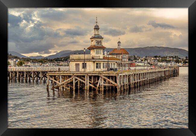 Pier at Dunoon Framed Print by Valerie Paterson