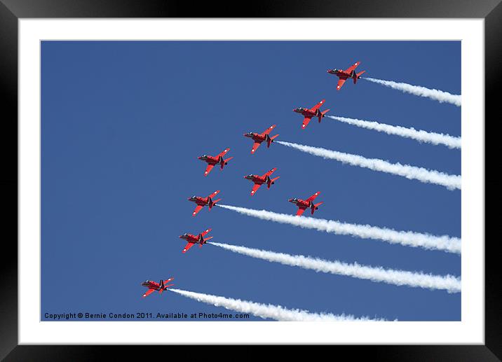 The Red Arrows Framed Mounted Print by Bernie Condon