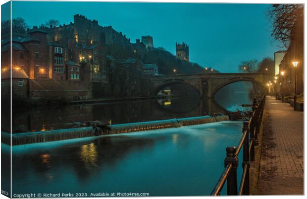 Riverside reflections - Durham Canvas Print by Richard Perks