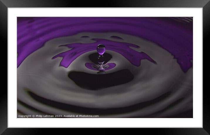 Abstract Waterdrops 4F Framed Mounted Print by Philip Lehman
