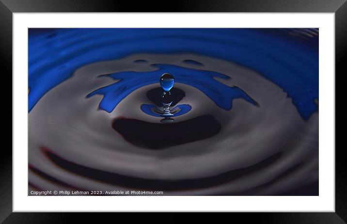 Abstract Waterdrops 4E Framed Mounted Print by Philip Lehman
