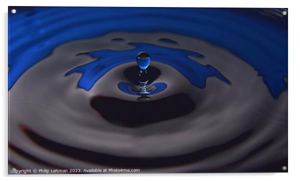 Abstract Waterdrops 4E Acrylic by Philip Lehman