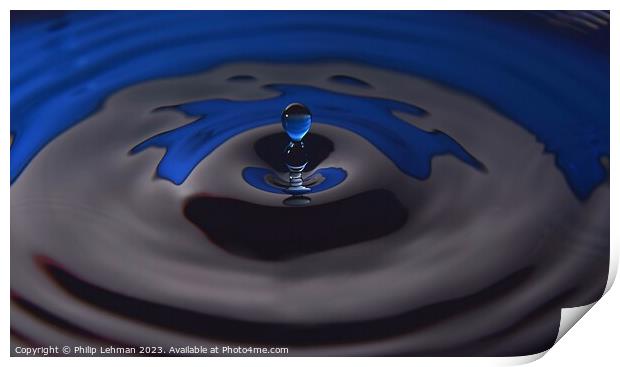 Abstract Waterdrops 4E Print by Philip Lehman