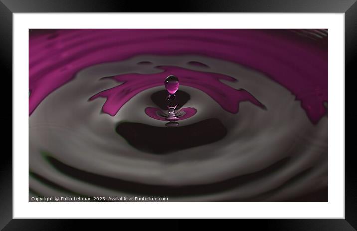 Abstract Waterdrops 4H Framed Mounted Print by Philip Lehman