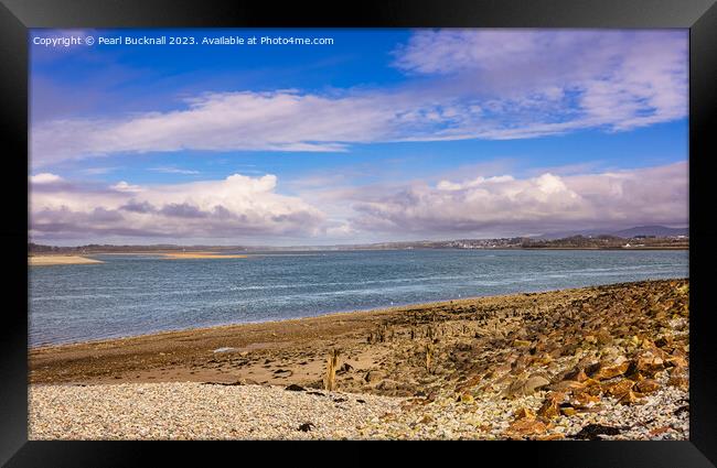 Menai Strait Wales Coastal Landscape Framed Print by Pearl Bucknall