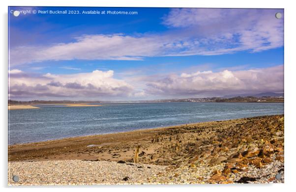 Menai Strait Wales Coastal Landscape Acrylic by Pearl Bucknall