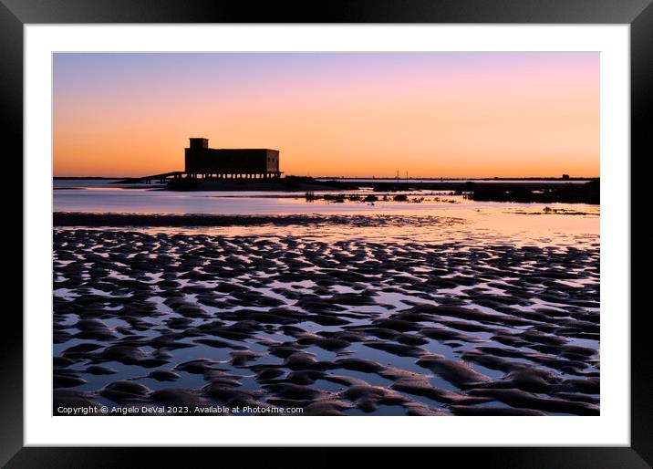 Beach Sunset Moment in Fuseta Framed Mounted Print by Angelo DeVal