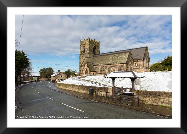 St Oswald's Parish Church, Bidston Framed Mounted Print by Philip Brookes