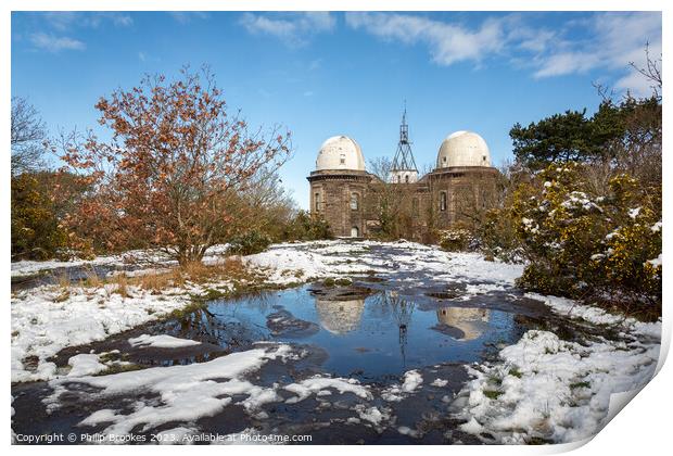 Bidston Observatory Print by Philip Brookes