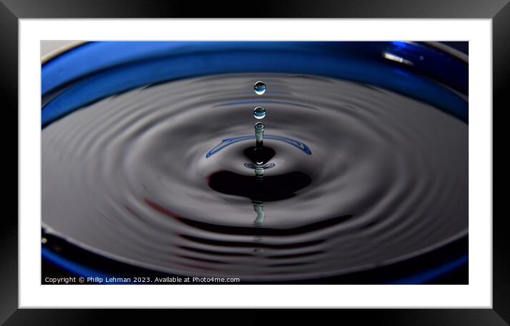 Abstract Waterdrops 58A Framed Mounted Print by Philip Lehman