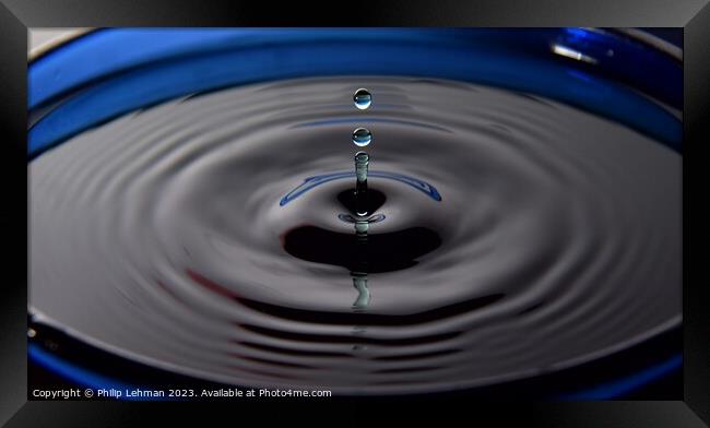 Abstract Waterdrops 58A Framed Print by Philip Lehman