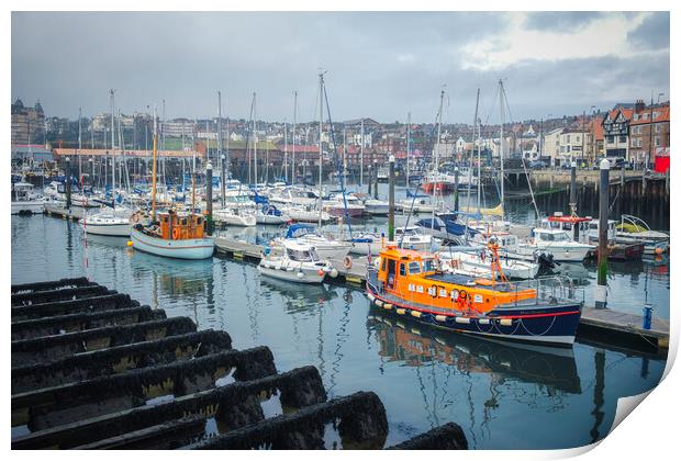Scarborough Harbour Yorkshire Coast Print by Tim Hill