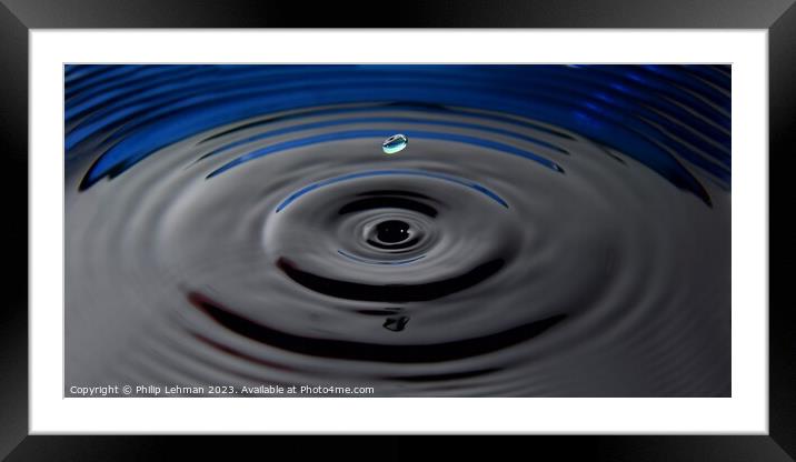 Abstract Waterdrops 65B Framed Mounted Print by Philip Lehman
