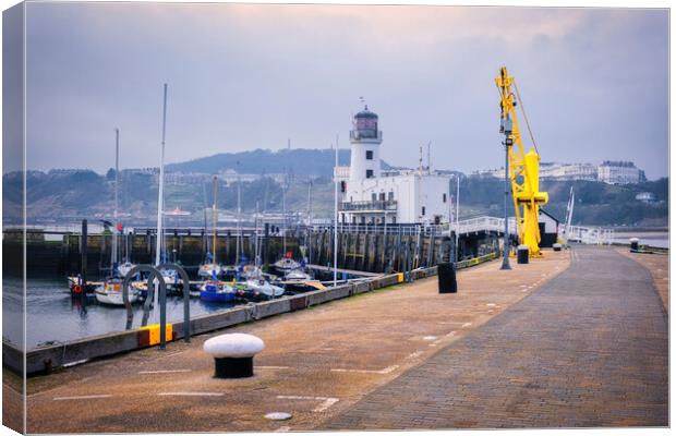 Moody and Serene Scarborough Lighthouse Canvas Print by Tim Hill
