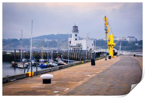 Moody and Serene Scarborough Lighthouse Print by Tim Hill