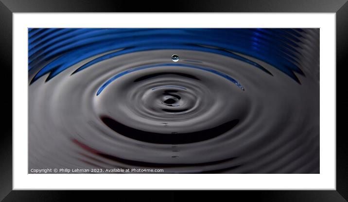 Abstract Waterdrops 70A Framed Mounted Print by Philip Lehman