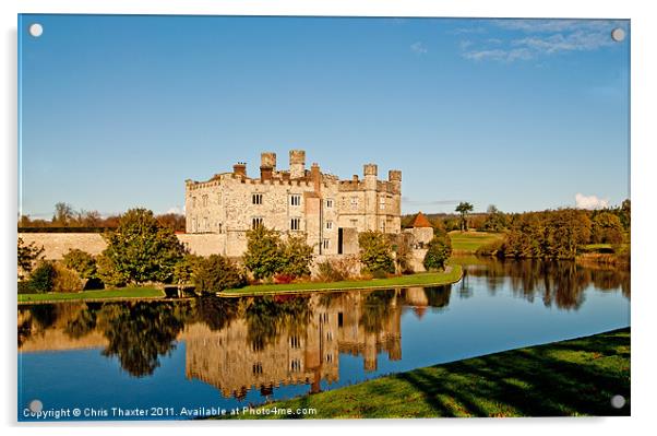 Autumn at Leeds Castle Acrylic by Chris Thaxter
