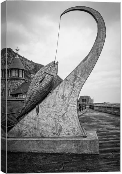 Scarborough Tunny fish Sculpture Canvas Print by Tim Hill