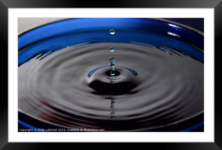 Abstract Waterdrops 82A Framed Mounted Print by Philip Lehman