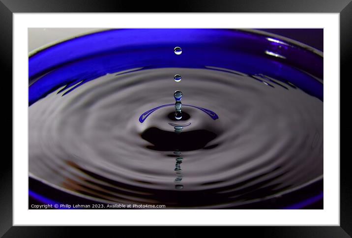 Abstract Waterdrops 82A2 Framed Mounted Print by Philip Lehman