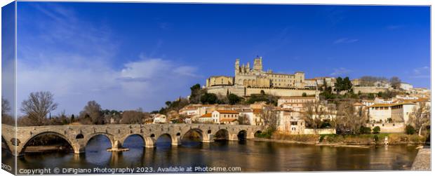 Beziers Panorama Canvas Print by DiFigiano Photography