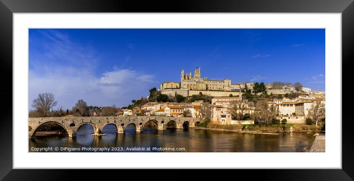Beziers Panorama Framed Mounted Print by DiFigiano Photography