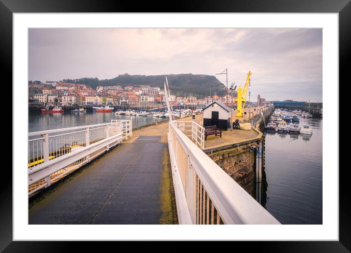 Scarborough Harbour Lift Bridge Framed Mounted Print by Tim Hill