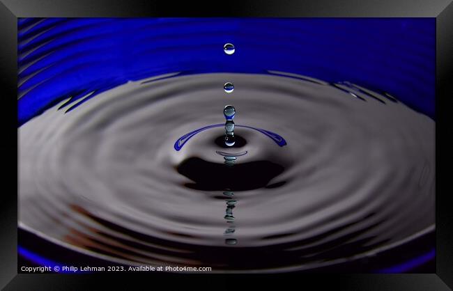 Abstract Waterdrops 82D Framed Print by Philip Lehman