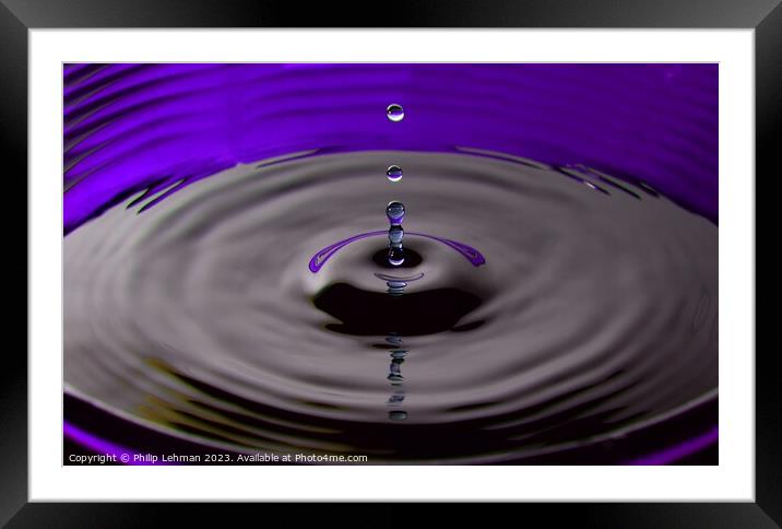 Abstract Waterdrops 82E Framed Mounted Print by Philip Lehman
