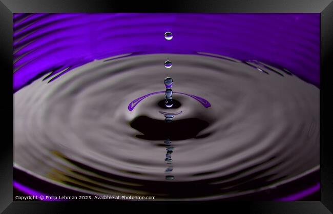 Abstract Waterdrops 82E Framed Print by Philip Lehman