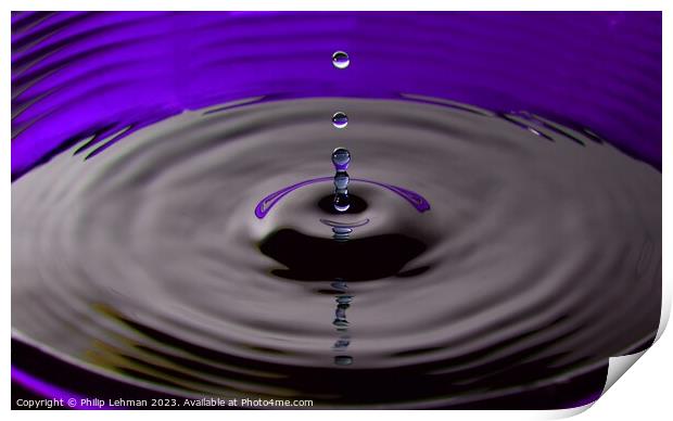 Abstract Waterdrops 82E Print by Philip Lehman