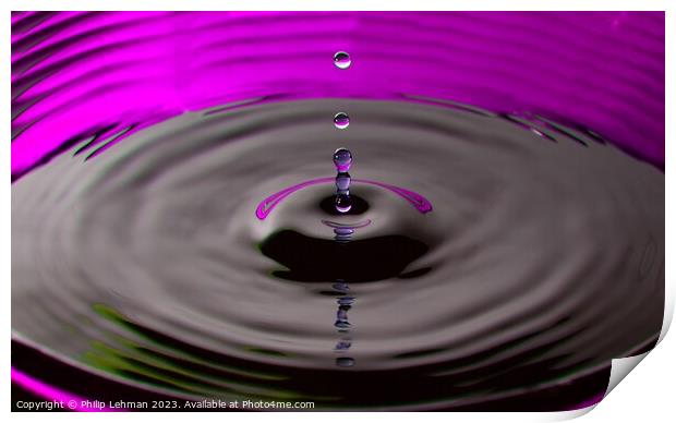 Abstract Waterdrops 82F Print by Philip Lehman