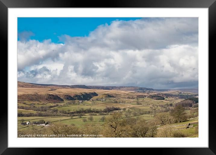 Towards Holwick and Cronkley, Teesdale Framed Mounted Print by Richard Laidler