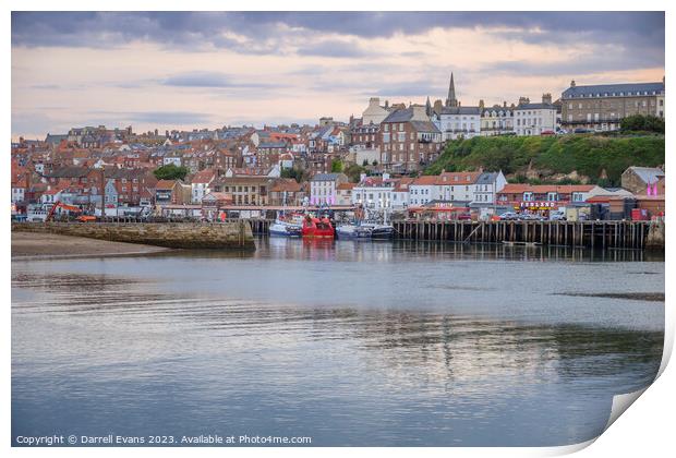 Whitby Harbour Print by Darrell Evans