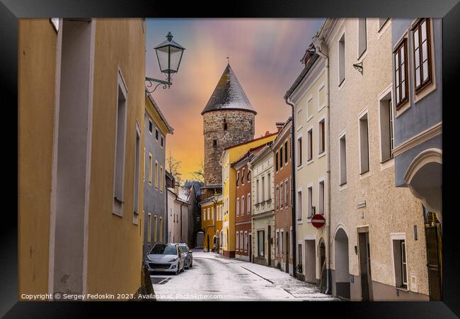 Winter in Freistadt Framed Print by Sergey Fedoskin