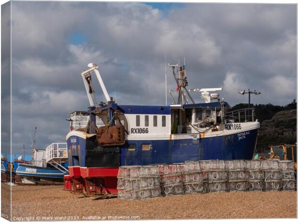 Industry on the Stade beach. Canvas Print by Mark Ward