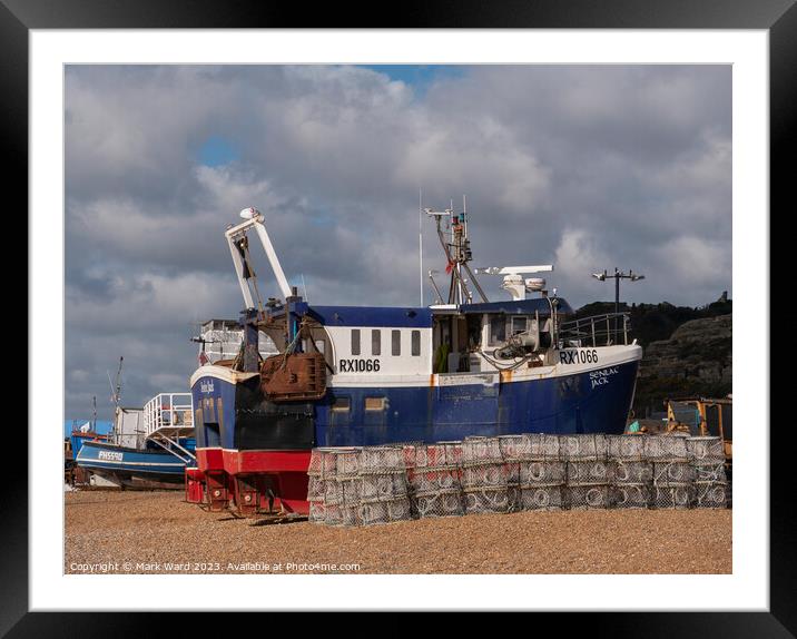 Industry on the Stade beach. Framed Mounted Print by Mark Ward