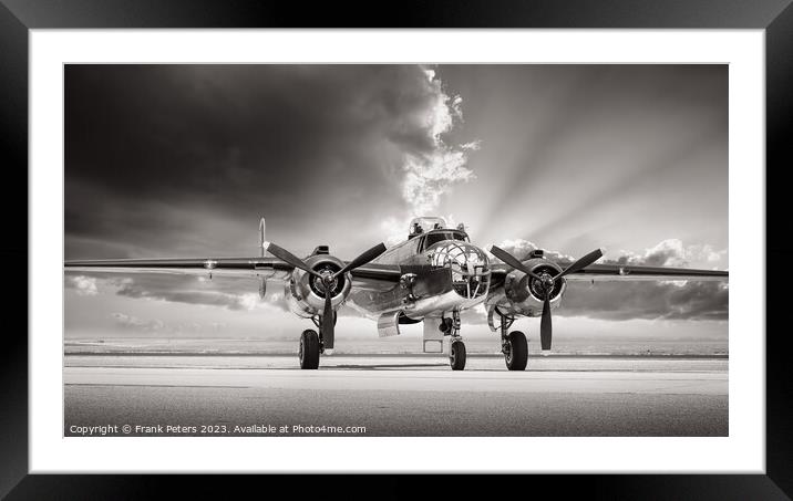 north amercan b25 Framed Mounted Print by Frank Peters