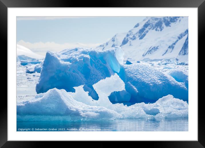 Antarctica Icebergs  Framed Mounted Print by Sebastien Greber