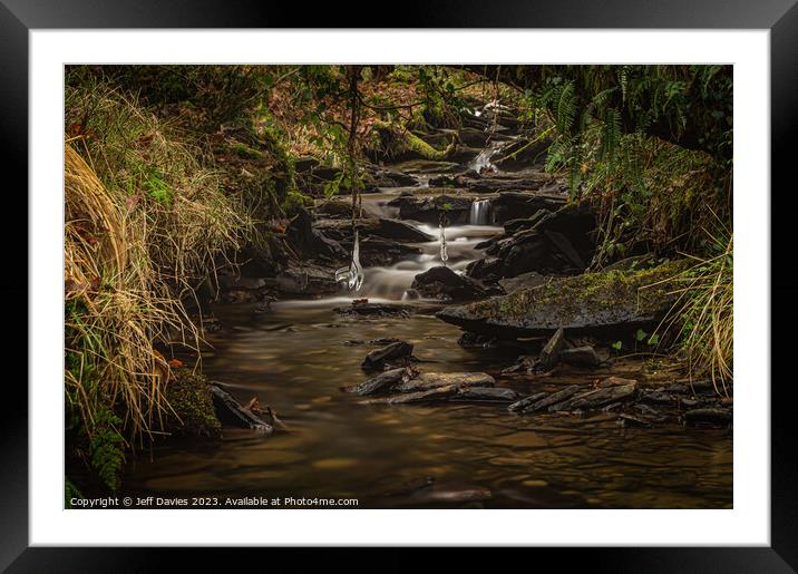 Enchanting Ice Tears of Llanwonno Framed Mounted Print by Jeff Davies