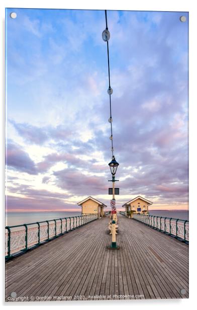 Sunset, Penarth Pier, South Wales Acrylic by Gordon Maclaren