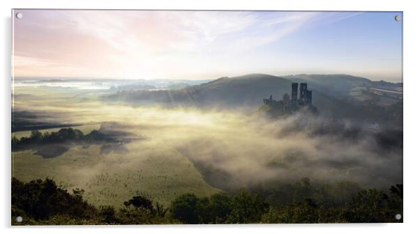 Corfe Vista Acrylic by David Neighbour