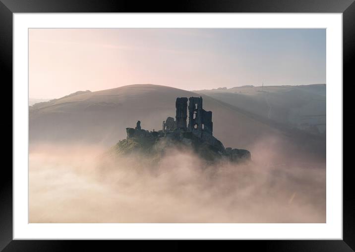 Corfe Inferno Framed Mounted Print by David Neighbour