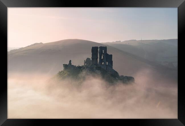 Corfe Inferno Framed Print by David Neighbour