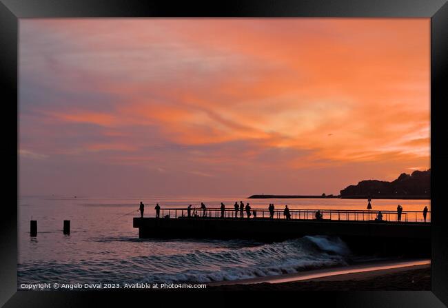 Praia dos Pescadores Warm After Sunset Framed Print by Angelo DeVal