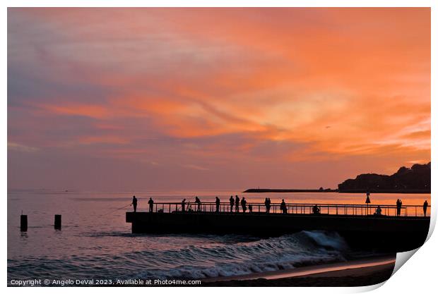 Praia dos Pescadores Warm After Sunset Print by Angelo DeVal