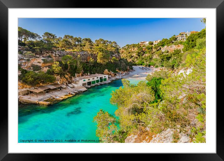 Beautiful beach of Cala Pi bay on Mallorca Framed Mounted Print by Alex Winter
