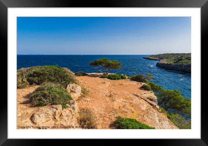 Coastline on Mallorca Framed Mounted Print by Alex Winter