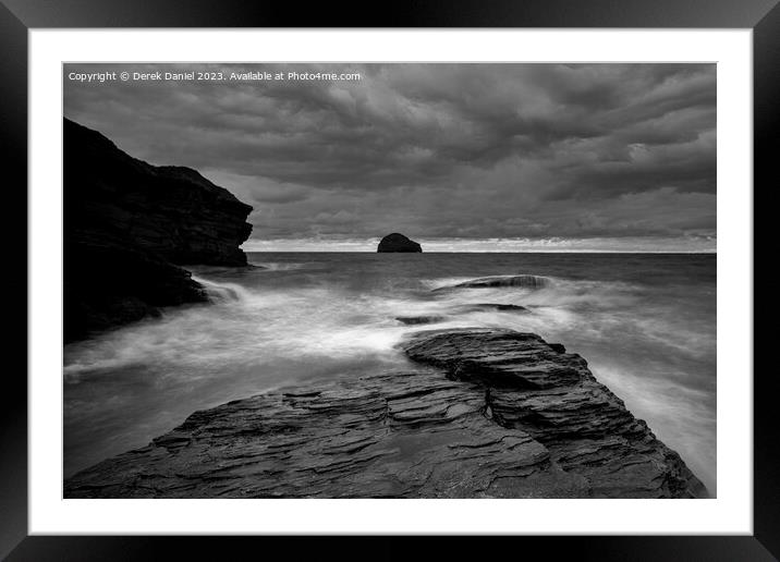 A Majestic Sunset at Trebarwith Strand Framed Mounted Print by Derek Daniel